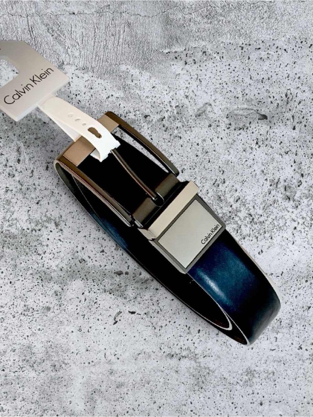 Men’s Calvin Klein Reversible Black/Brown Leather Belt - Picture 1 of 7